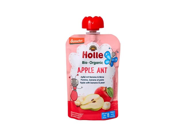 Holle Apple Ant Pure Fruits Apple with Banana & Pear, 90g