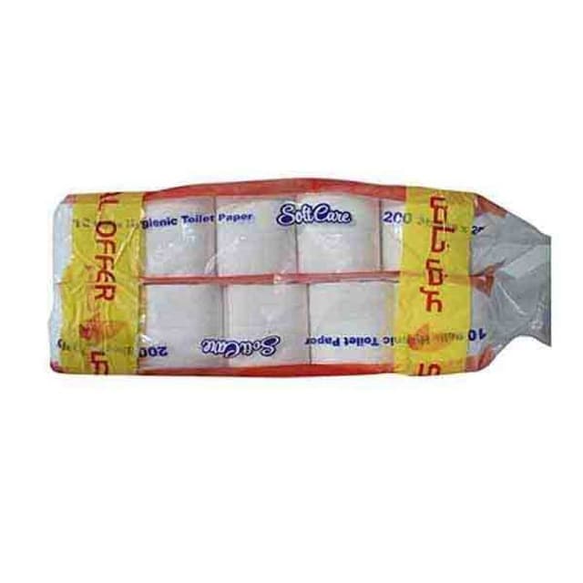 سوفت كير ورق تواليت أبيض 2 بلاي 10Packsx200Sheets