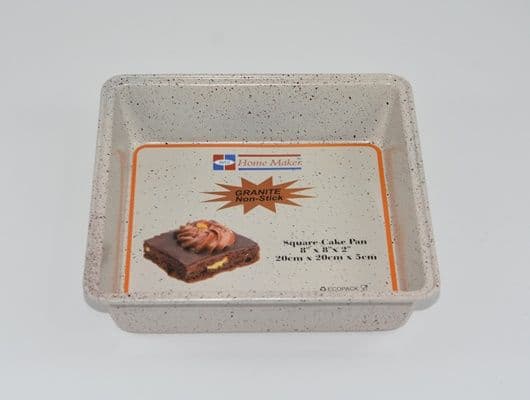 Home Maker Granite Square Cake Pan, 20Cm