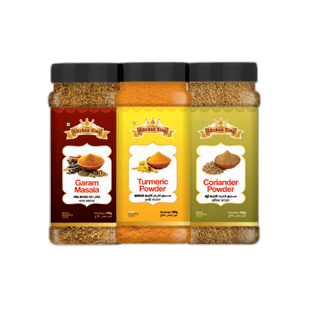 Kitchen King Chilli + Turmeric + Coriander 3 x 180 g