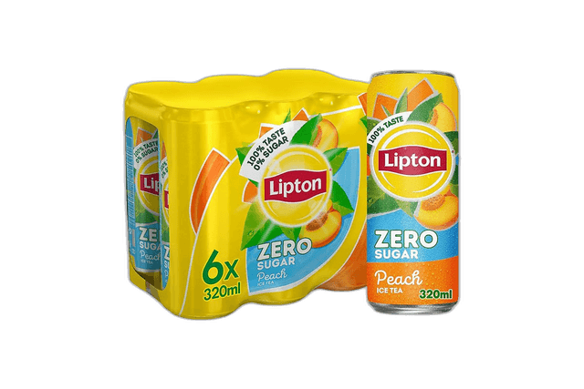 Lipton Zero Sugar Peach Ice Tea 320 ml x 6