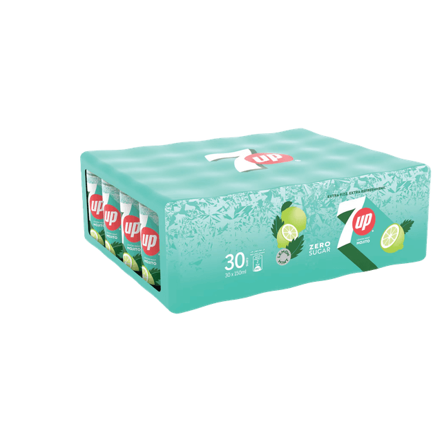 7UP Mojito Lemon Mint Zero Sugar Can 150 ml x 30