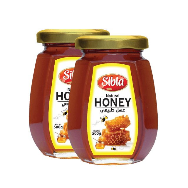 Sibla Honey Octa Glass Jar 500 g x 2 pcs