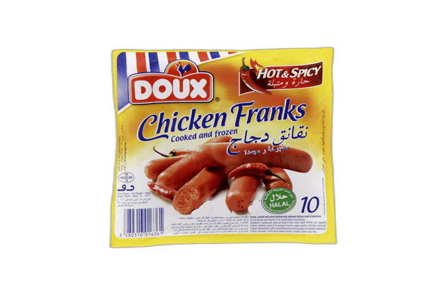 Doux Hot and Spicy Chicken Franks 400 g