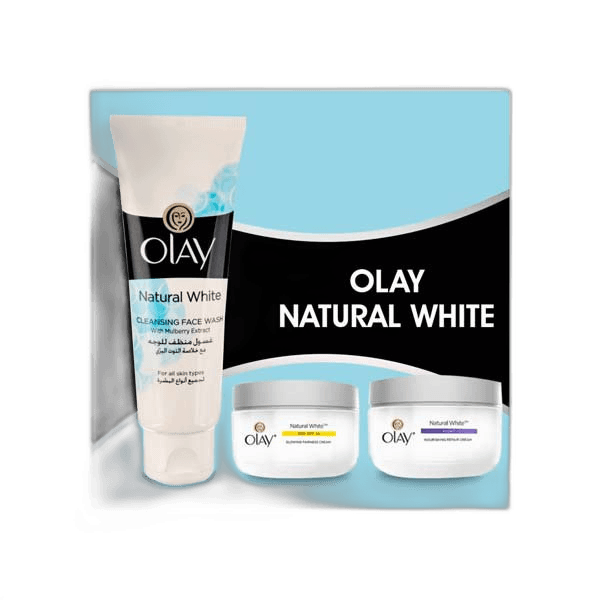 Olay Natural Aura Day Cream + Night Cream 50 g + FW 100 ml