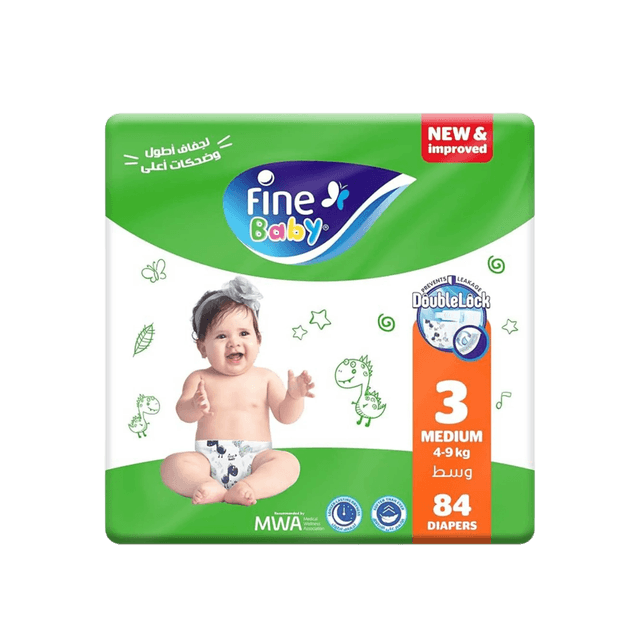 Fine Baby Diapers Medium 84s 4-9 kg No 3