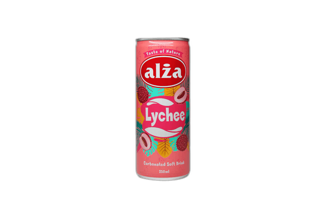 Alza Lychee Carbonated Cans 250 ml