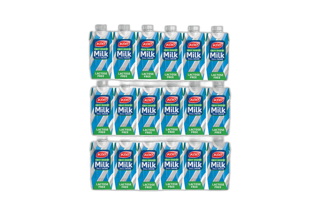 Kdd Lactose Free Full Cream Milk LL 18 x 250 ml