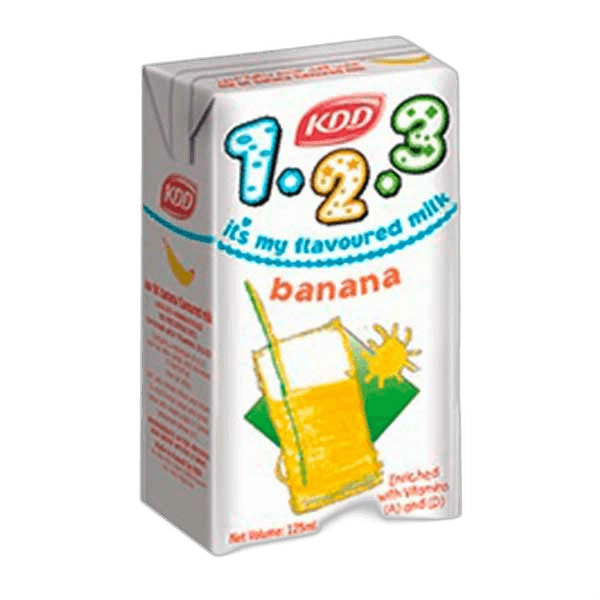 Kdd UHT Banana Milk 6 x 125 ml