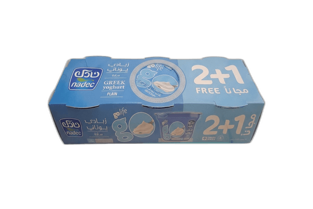 Nadec Yogurt Plain Greek, 160g Pro 3 Pack