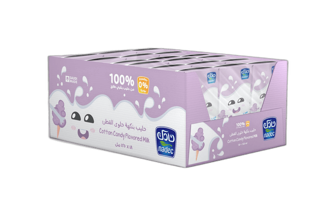 Nadec UHT Milk Cotton Candy 18 x 125 ml