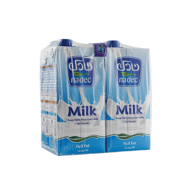 Nadec Full Fat UHT Milk 4 x 1 L