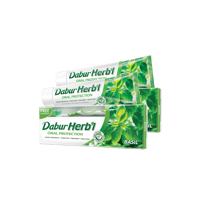 Dabur Herbal T/Pst with Brush Assorted 2 x 150 g
