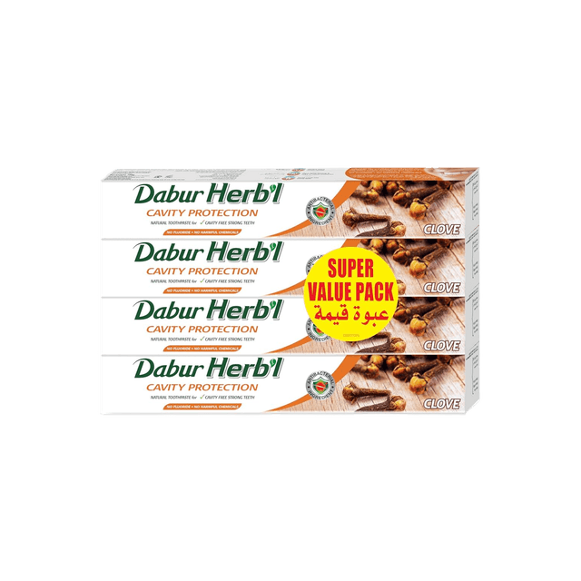 Dabur Herbal Clove Toothpaste 4 x 100 g