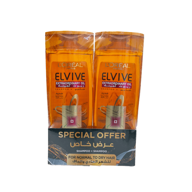 Loreal Elvive EX Oil Very Dry Hair Shampoo 2 x 400 ml