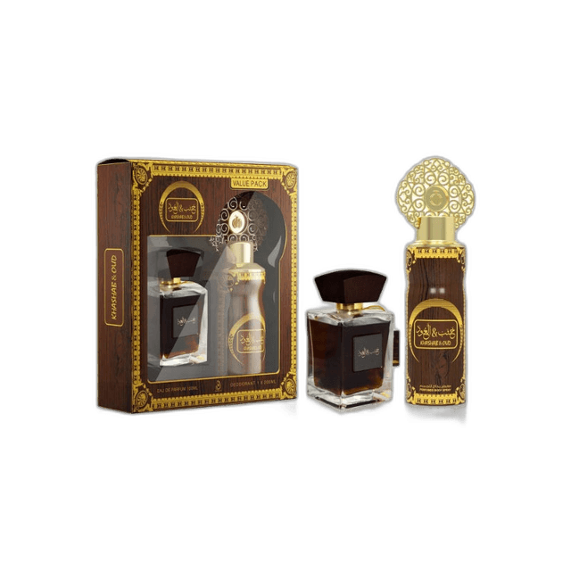 Khashab and Oud Brown 100 ml + Deodorant 200 ml