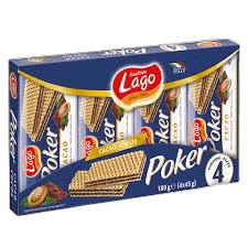 Lago Poker Wafers Cocoa 4 x 45 g