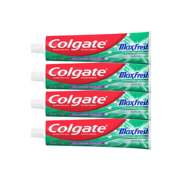 Colgate Max Fresh Clean Mint Tooth Paste 4 x 100 ml