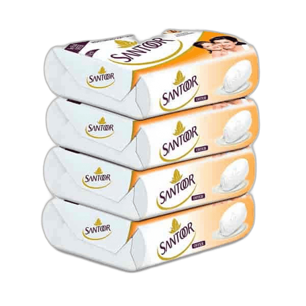Santoor Soap White 4 x 175 g PK