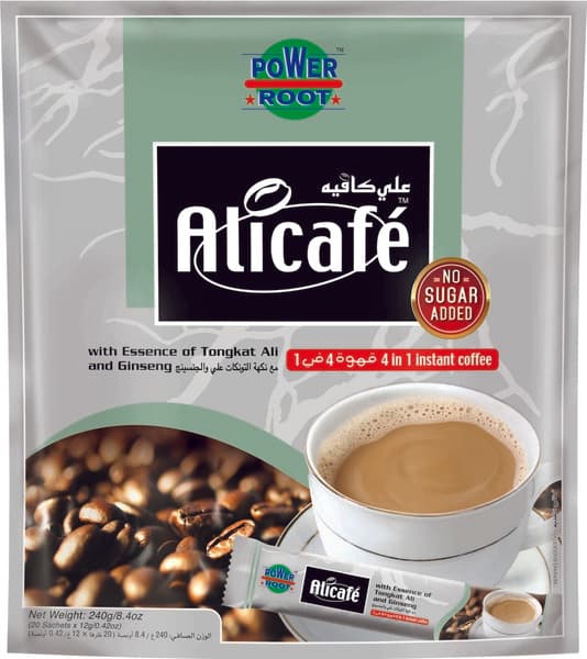 Ali Cafe 4 in 1 Instant Coffe No Sugar 20 x 12 g