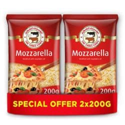 The Three Cows Shredded Mozzarella Cheese 2x200g