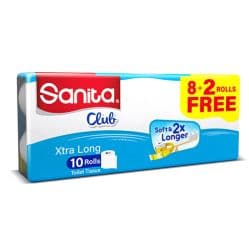 Sanita Club Compressed Toilet Tissue Rolls