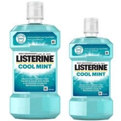Listerine Cool Mint Antiseptic Mouthwash 500ml + 250ml