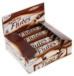 Galaxy Flutes crispy wafer rolls with chocolate cream covered in milk chocolate