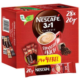 Nescafe 3 in 1 Classic Coffee 24+4 FREE