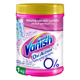 Vanish Gold Oxi Action Fabric Stain Remover Powder 1kg for Coloured & White Clothes
