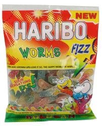 Haribo Worms Sour Fruit Jelly Candy