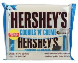 Hershey's Cookies & Cream White Chocolate 4 Bars