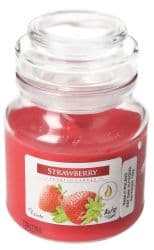 Aura Strawberry Scented Candle With Lid