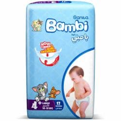 Sanita Bambi Size 4+ Large Diapers (10-18 Kg)