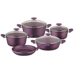Papilla Purple Cookware Set Of 9 Pieces