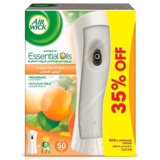 Air Wick Automatic Air Freshener Spray Kit with Gadget & Refill Sparkling Citrus Scent