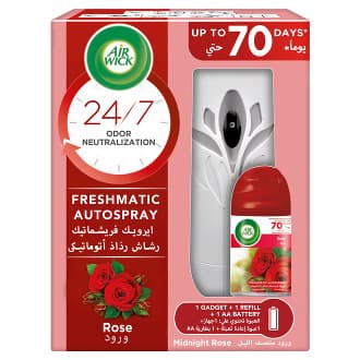 Air Wick Automatic Air Freshener Spray Kit with Gadget & Refill Rose Scent