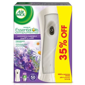 Air Wick Automatic Air Freshener Spray Kit with Gadget & Refill Lavender & Chamomile Scent
