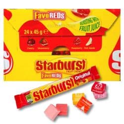 Starburst Favereds Busting with Fruit Juice