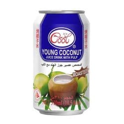 Ice Cool Young Roasted Coconut Juice With Pulp