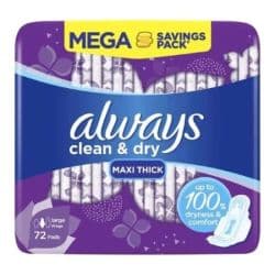 Always Clean Dry Maxi Thick Pads Super+