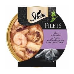 Sheba Chicken With Shrimp & Tuna Fillets Wet Cat Food 60G