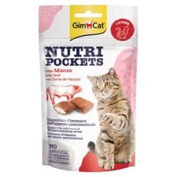 GimCat Nutri Pockets Beef & Malt Cat Treats 60G