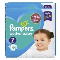 Pampers Baby Dry Diapers With Aloe Vera Lotion Size 7 (15+ Kg)