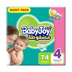BabyJoy Diaper Size 4 Large 10-18kg 74pcs