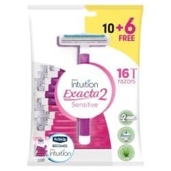Schick Intuition Exacta2 Multi Color Disposable Razors for Women