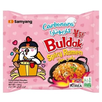 Samyang Buldak Carbonara Ramen Noodles Hot Chicken