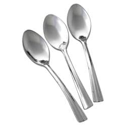 Sultan Plastic Silver Spoon Small