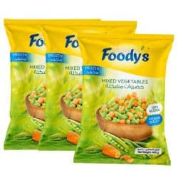 Foody's Frozen Mixed Vegetables 3 x 400 gm