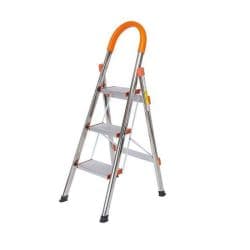 Premium Care Stainless Steel Ladder 3 Aluminum Steps
